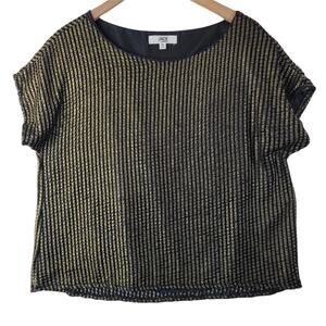 Jack by BB Dakota Womens Black & Gold Dolman Top Size Medium